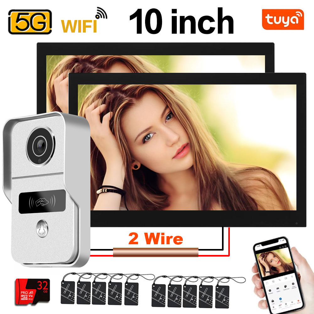 Smart Doorbell Wired - Tuya 1080P 5G Wi-Fi 7/10-дюймовые сенсорные
