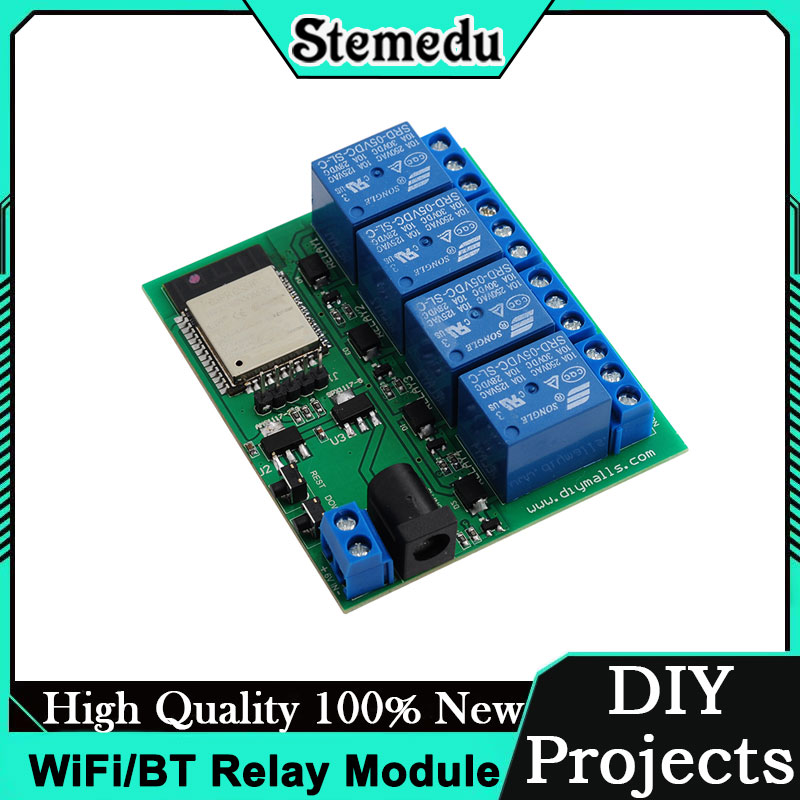 Iot Diy Home Automation - ESP32S 4-канальный релейный модуль Wi-Fi/Bluetooth со