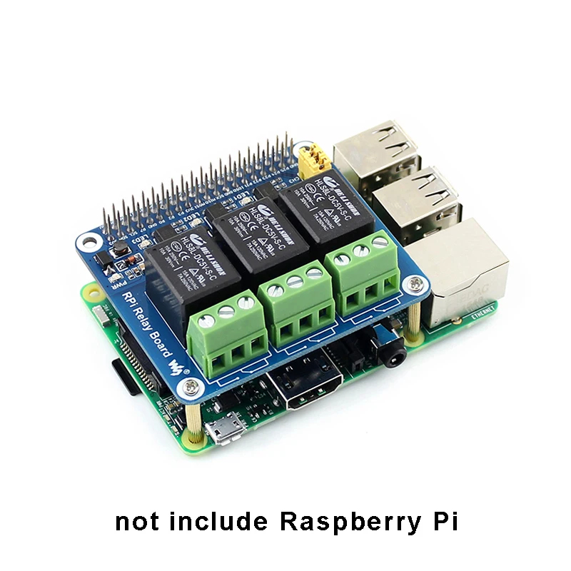 Home Automation Raspberry Pi - 3-канальная плата расширения с реле для