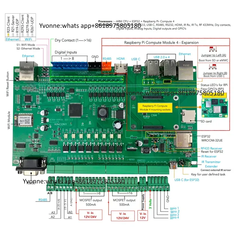 Умный контроллер KC868-Server  – обзор и цена Diy Home Automation Server