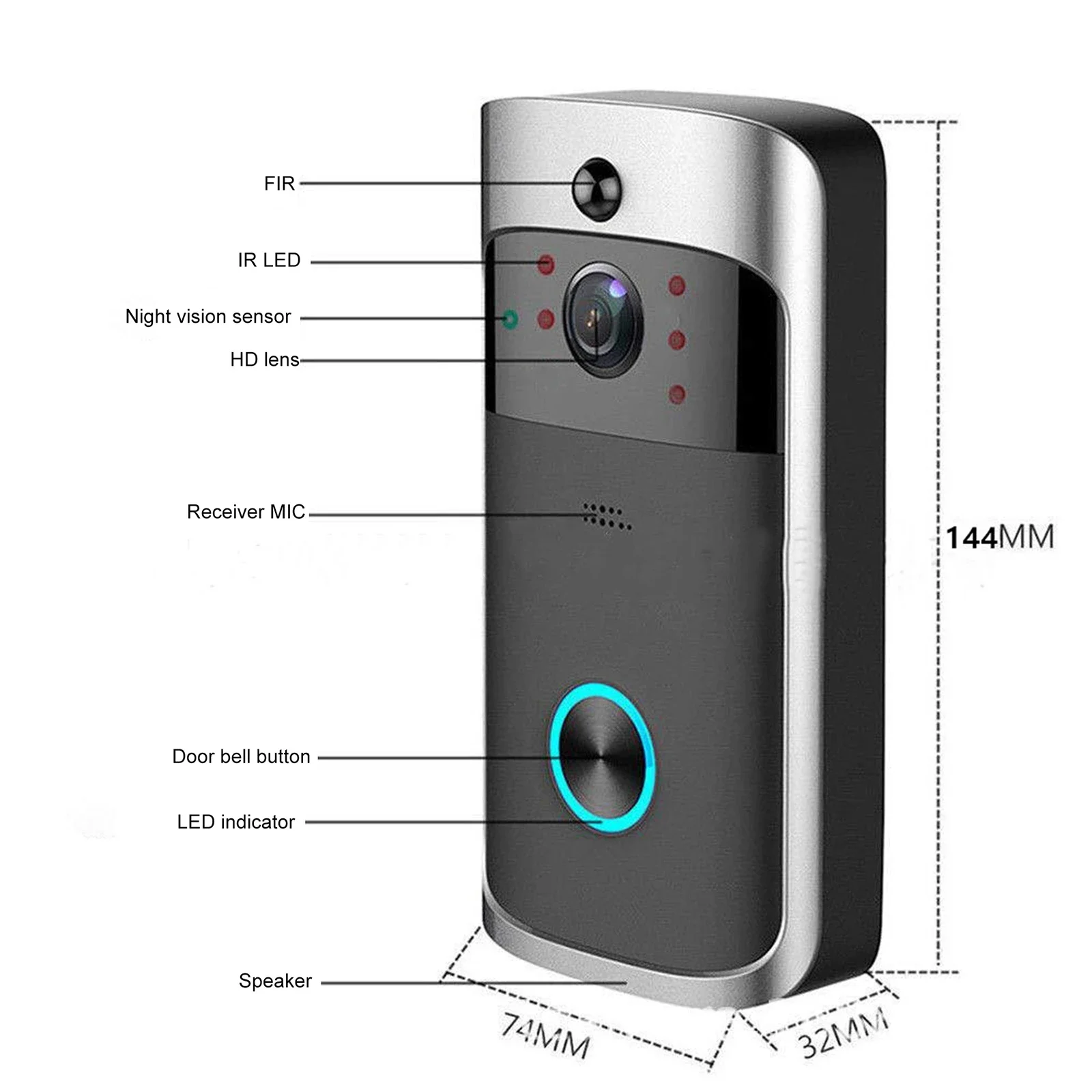 2026 НОВЫЙ V5 видео дверной зв – обзор и цена Smart Doorbell Wired