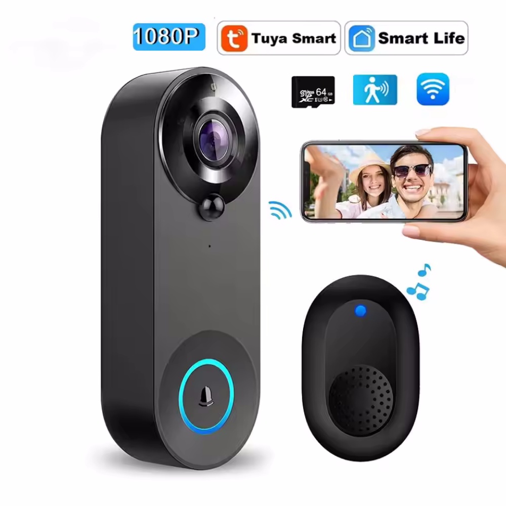 Tuya 1080P беспроводной Wi-Fi  – обзор и цена Smart Doorbell Wired