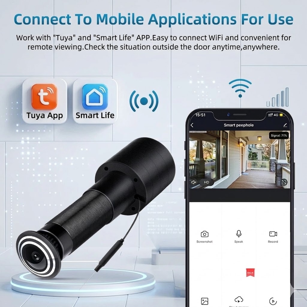 Умная камера-глазок для двери  – обзор и цена Smart Doorbell Wired