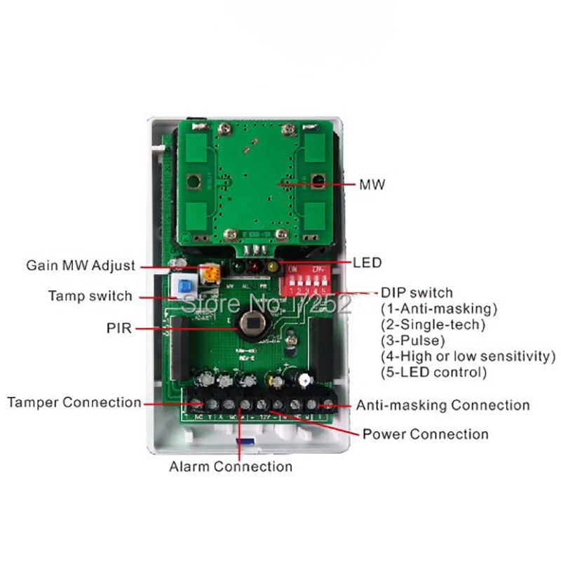 Датчик движения PIR/микроволно – обзор и цена Motion Sensor Pir Wired