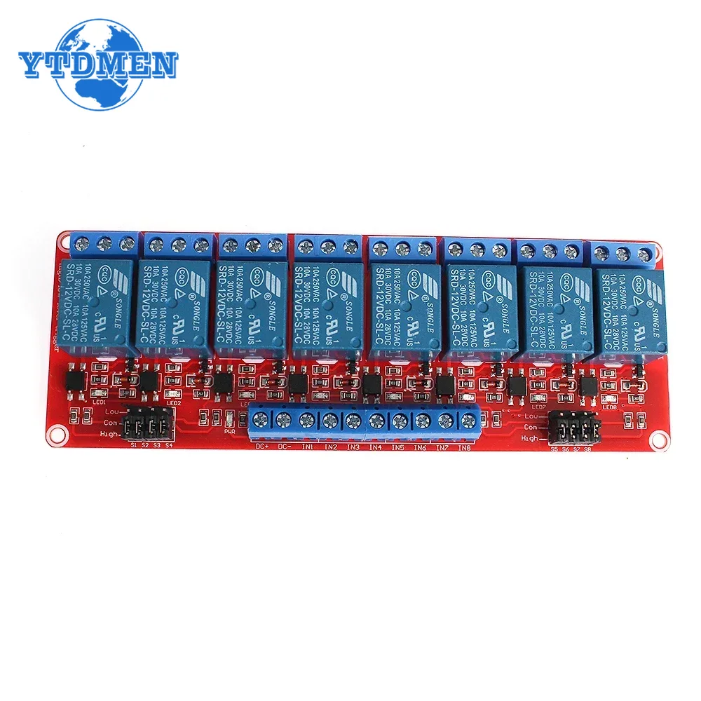 1 шт. релейный модуль 5 В 12 В – обзор и цена Relay 8 Channel Board