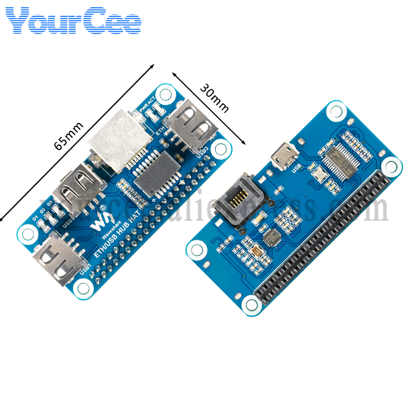 USB-хаб HAT с портом Ethernet  – обзор и цена Pi Zero W Board
